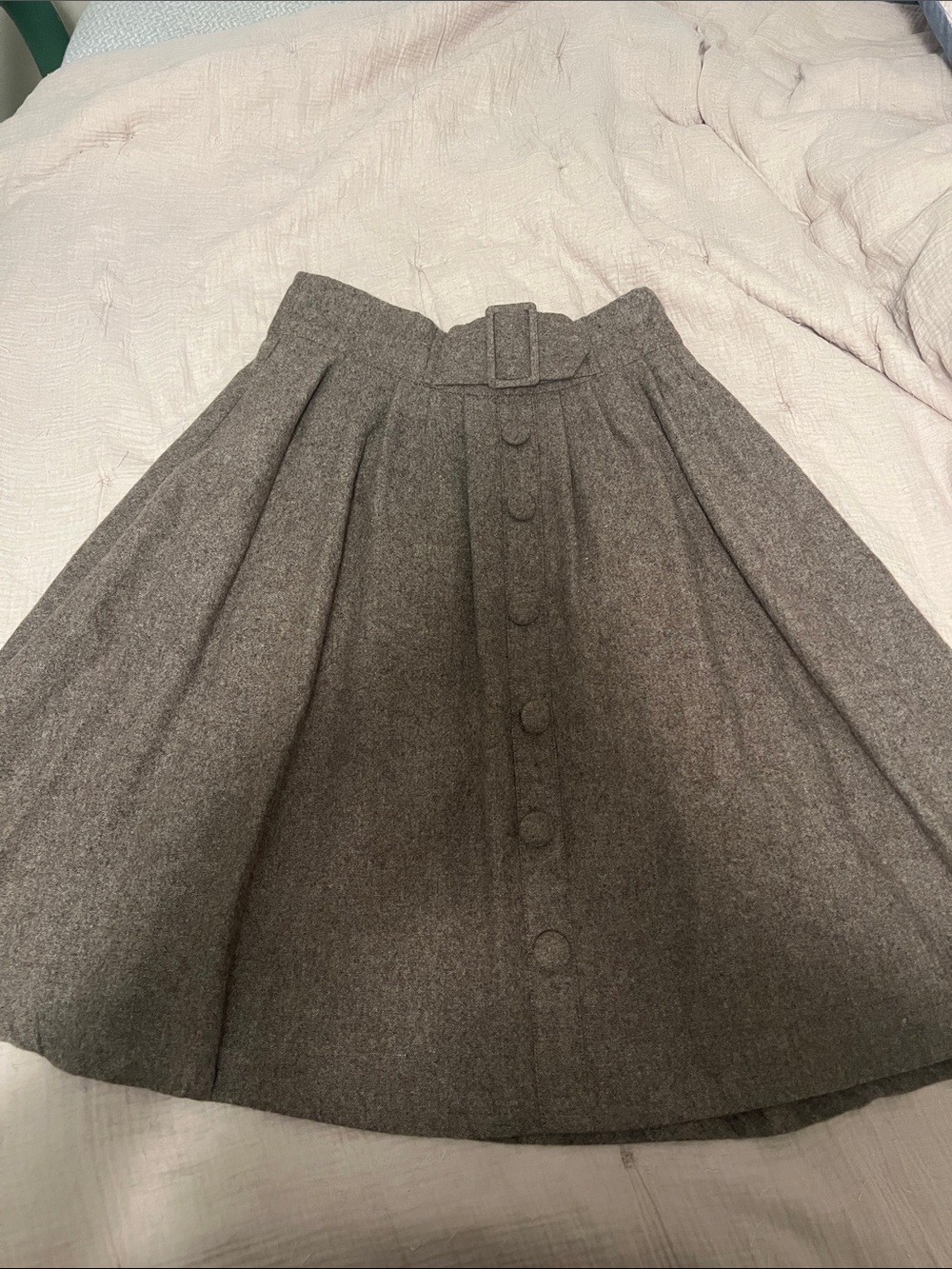 Modcloth Wool-Blend High-Waist Circle Skirt